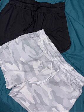 2 - Black & White/Gray Camo - Active Shorts